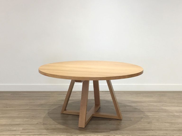 round dining table for 8 made in american oak timber in adelaide