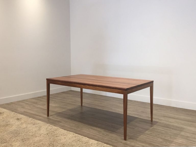 1.8 metre slim legged modern dining table made in tasmanian blackwood