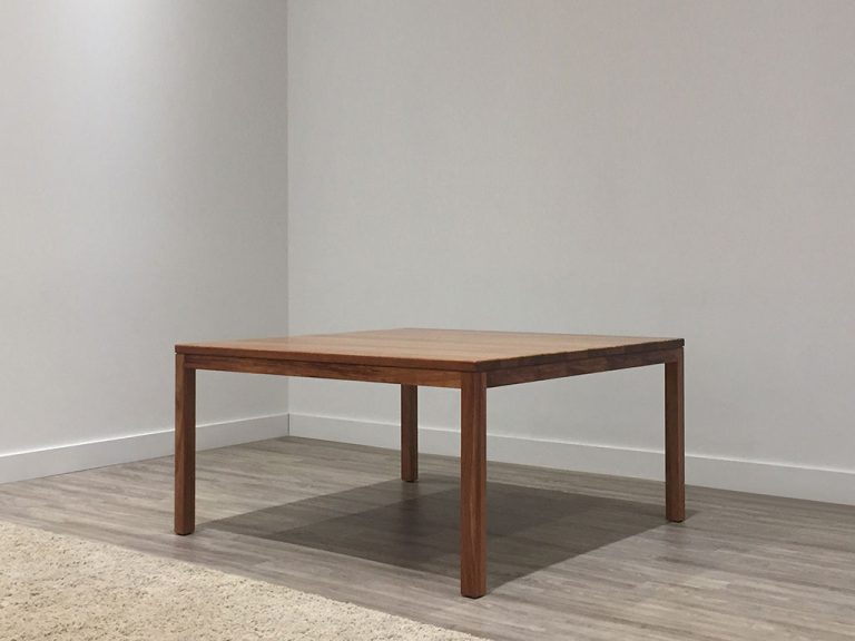 8 seater square timber dining table made from blackwood timber with four legs in adelaide