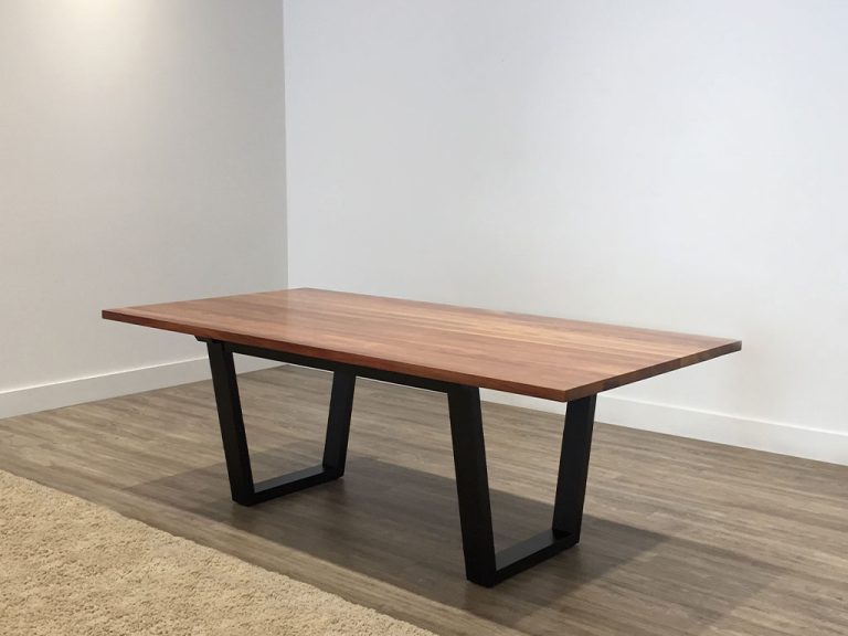 black leg dining table as 10 seater custom made in adelaide