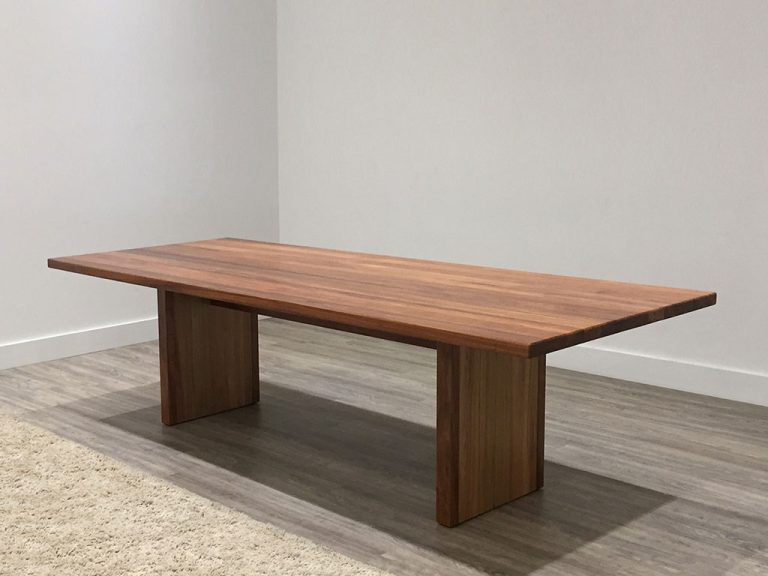 custom modern timber dining table to seat 12