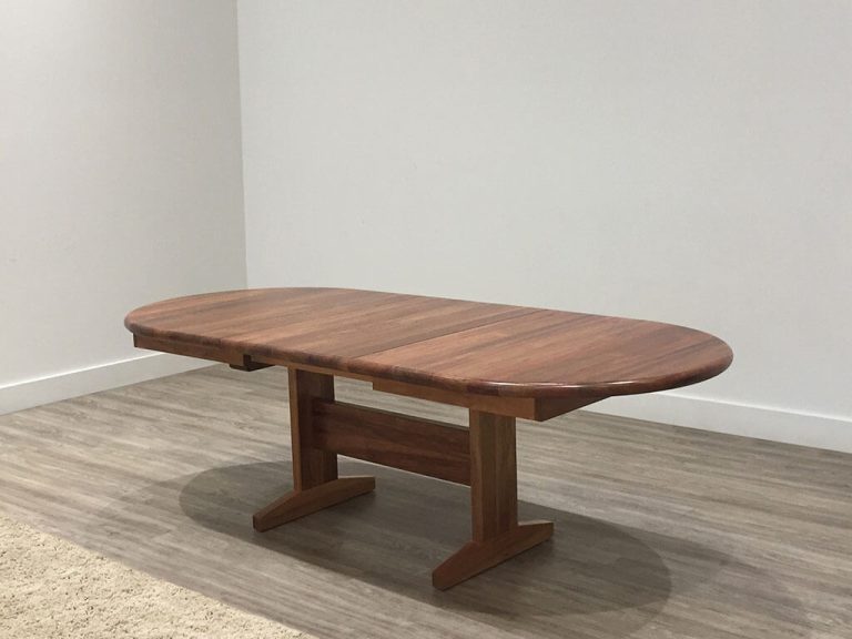 oval extendable timber dining table custom made table