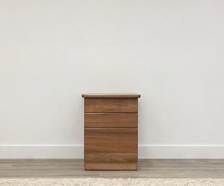 australian blackwood timber custom made filing cabinet with 3 drawers