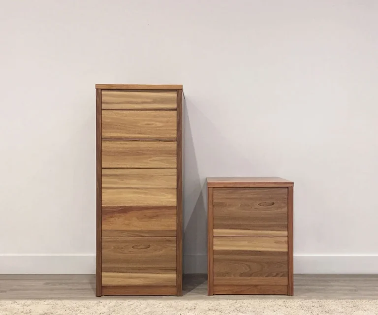 australian solid timber filining cabinet with 3 drawers and two toned timber