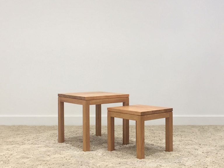 nest of two coffee tables both with square top