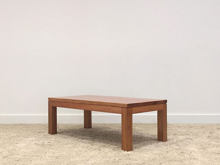 tasmanian blackwood timber coffee table with rectangular top and straight legs