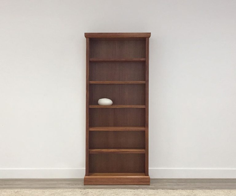 bespoke bookcase custom made in adelaide with australian timber, 6 shelves