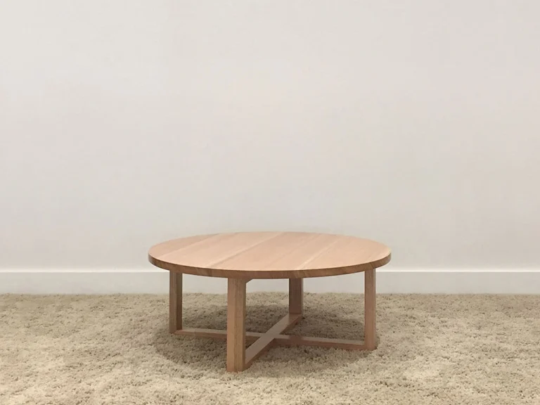 australian solid timber round coffee table