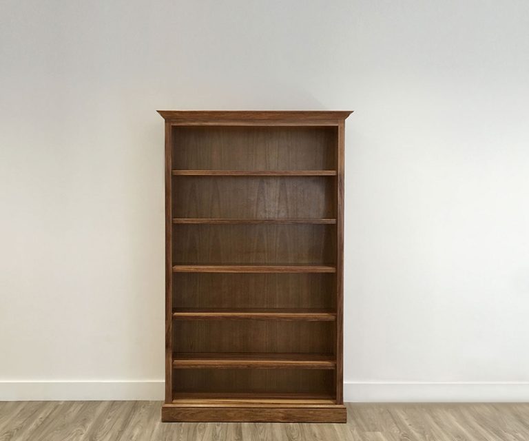 custom bookcase handmade in adelaide in australian blackwood timber with 6 shelves