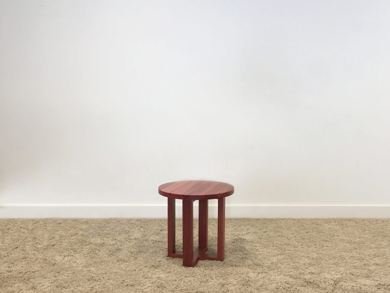 australian jarrah timber round side table