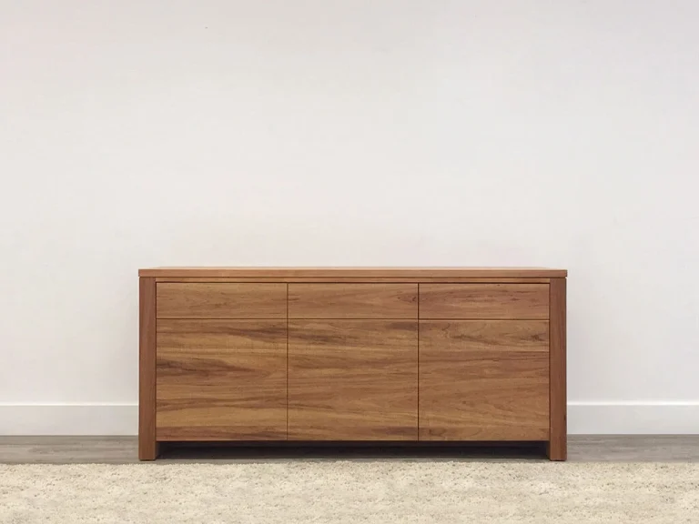 blackwood timber buffet cabinet with 4 doors and internal shelves