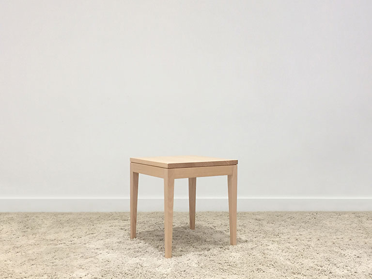 australian timber custom made side table with square top finish and tapered legs