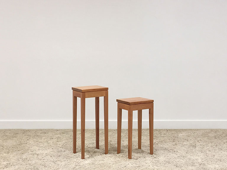 timber slim side table with tall legs