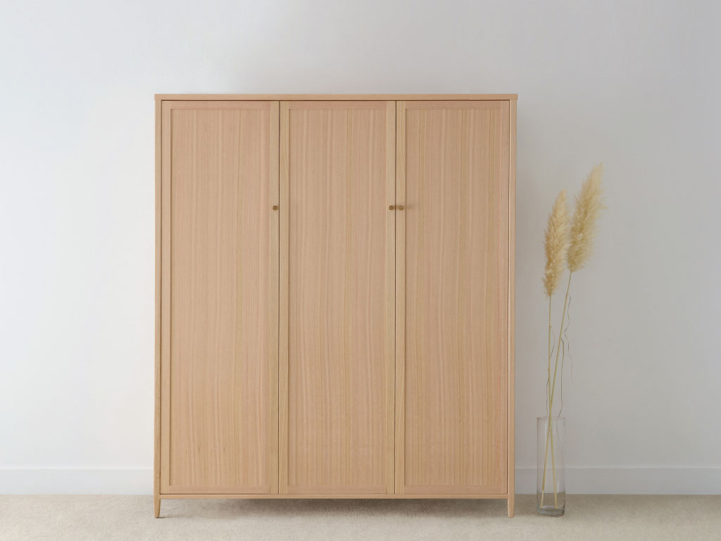 elliot freestanding wardrobe in ash timber