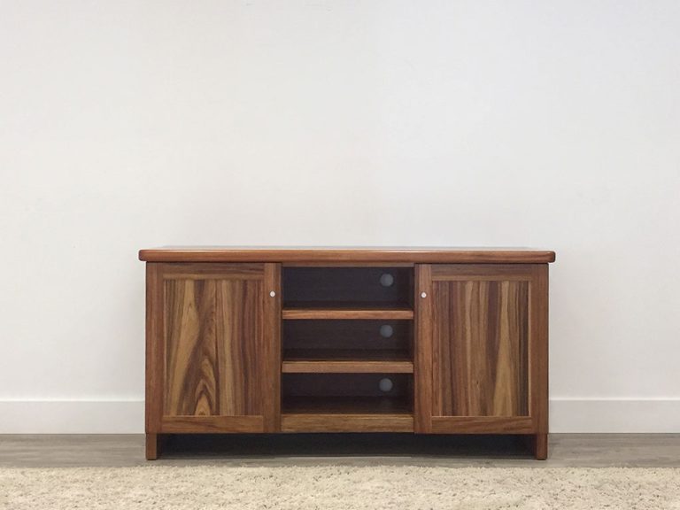 custom made timber buffet with two doors and 2 center shelves