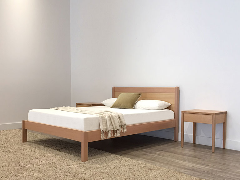 Australian Timber Bedframe with Matching Side Tables Handcrafted in Adelaide