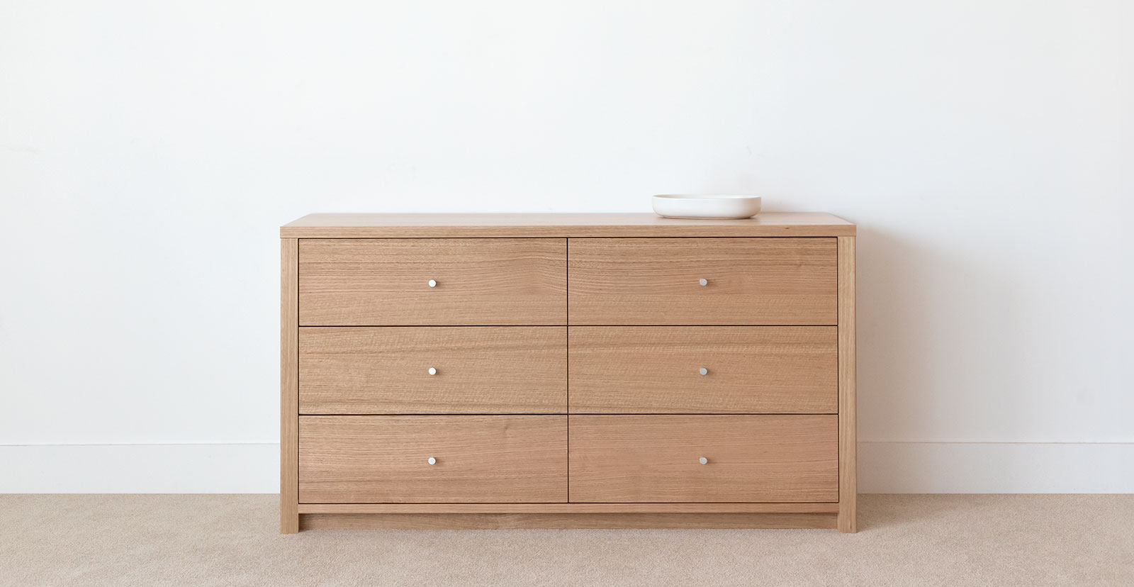 full base bedroom chest of drawers oak timber