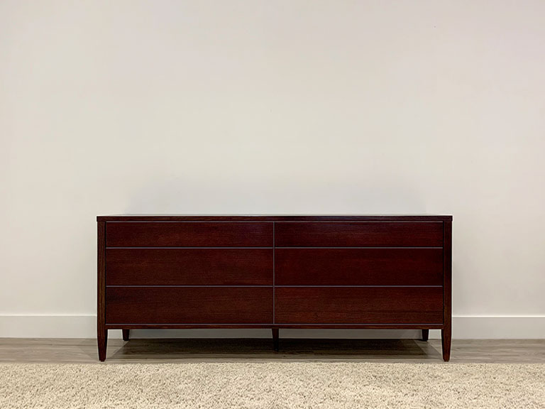 Dark Toned Australian Timber Chest of 6 Drawers