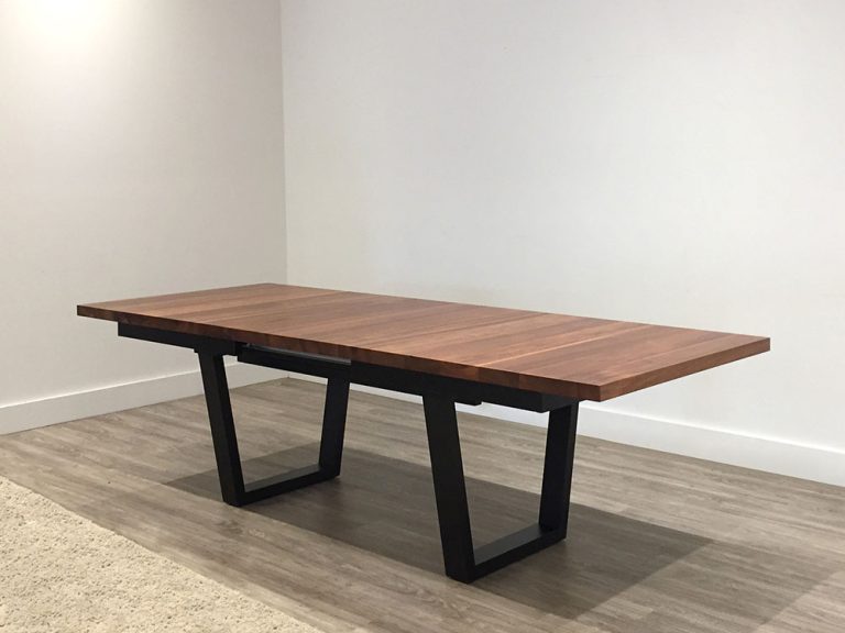 custom australian made extendable dining table from 8 seater to 10 seater at 2.6m