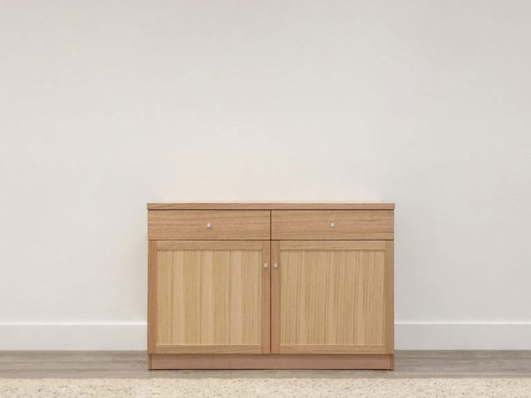 tasmanian oak timber buffet with two doors and two drawers handmade in adelaide