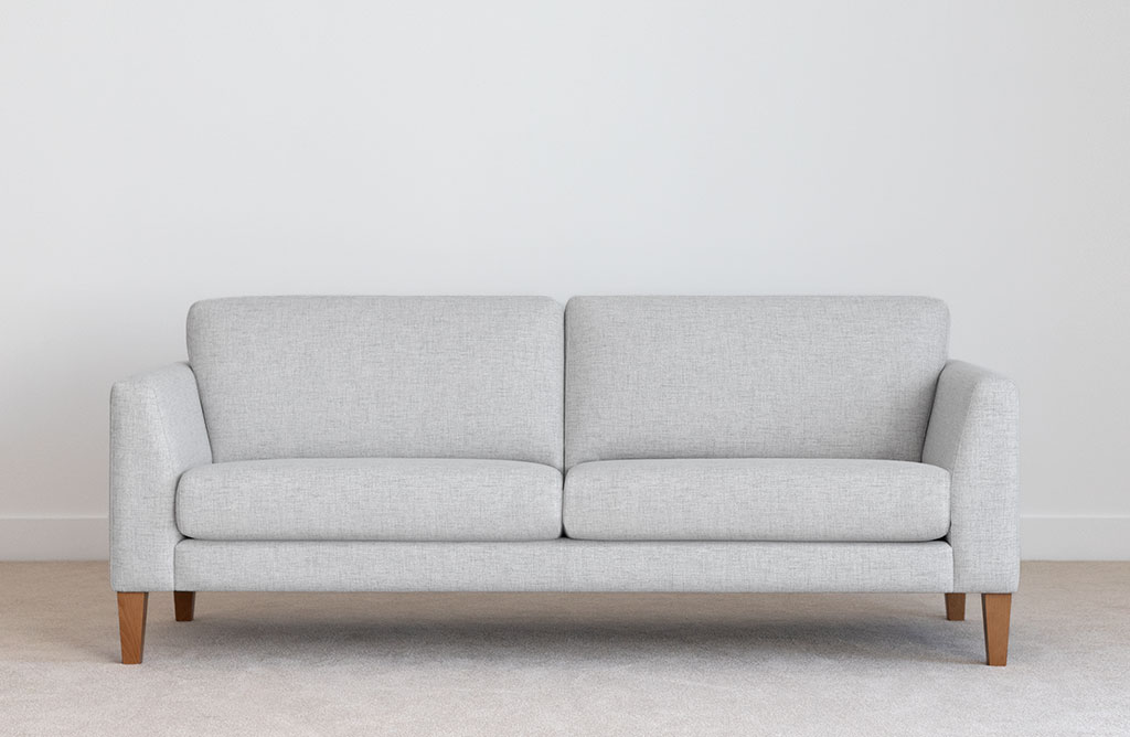 3 seater light grey modern sofa