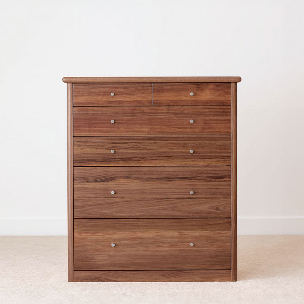 solid timber chest of 6 drawers tallboy