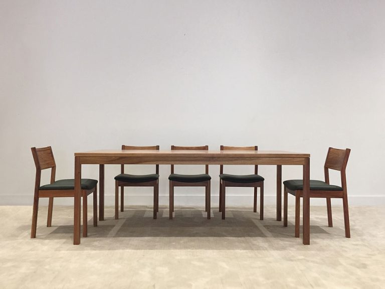 8 seater to 10 seater dining set with straight leg dining table and timber back dining chair