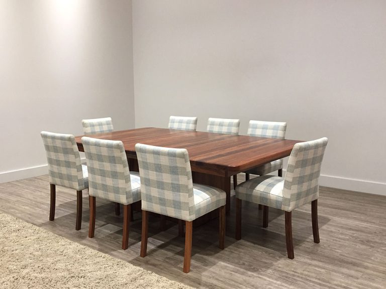 Extended Square Dining Set with Upholstered Chair all made in Adelaide