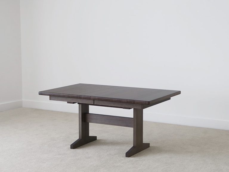 1.6-2.3 metre extendable timber dining table grey finish australia made