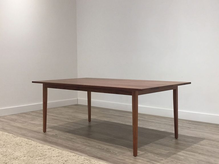 solid timber dining table with 4 slim legs made in adelaide