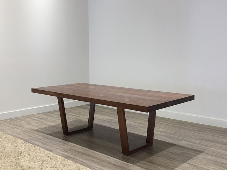 2.4 metre walnut timber finish dining table adelaide made